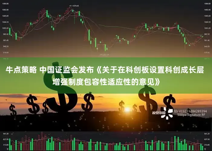 牛点策略 中国证监会发布《关于在科创板设置科创成长层 增强制度包容性适应性的意见》