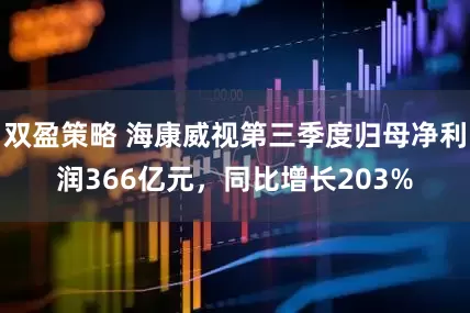 双盈策略 海康威视第三季度归母净利润366亿元，同比增长203%